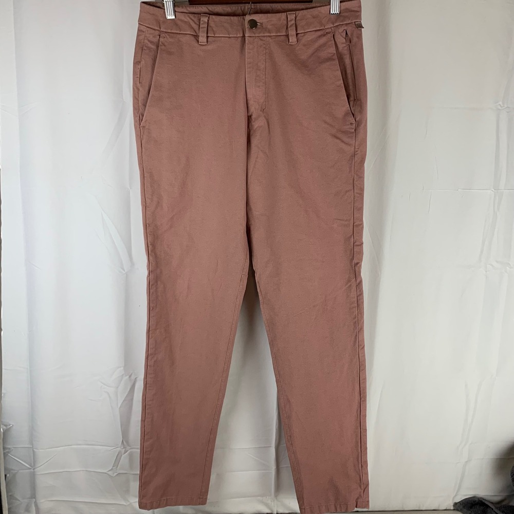 Lululemon Commission Pant Slim Mens 32 Rose Pink Technical Chino Stretch